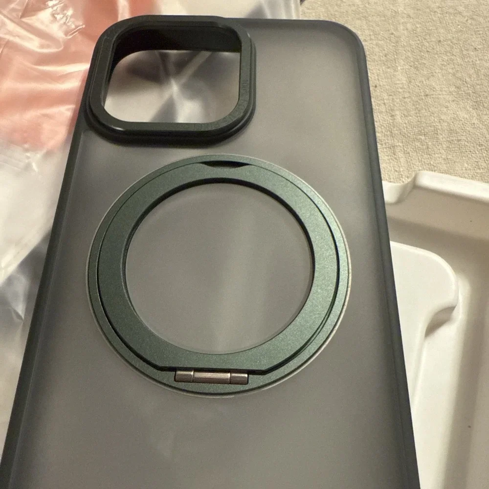 QTlier Mag&Stand for iphone 15 Pro max green and clear green‎ magnetic